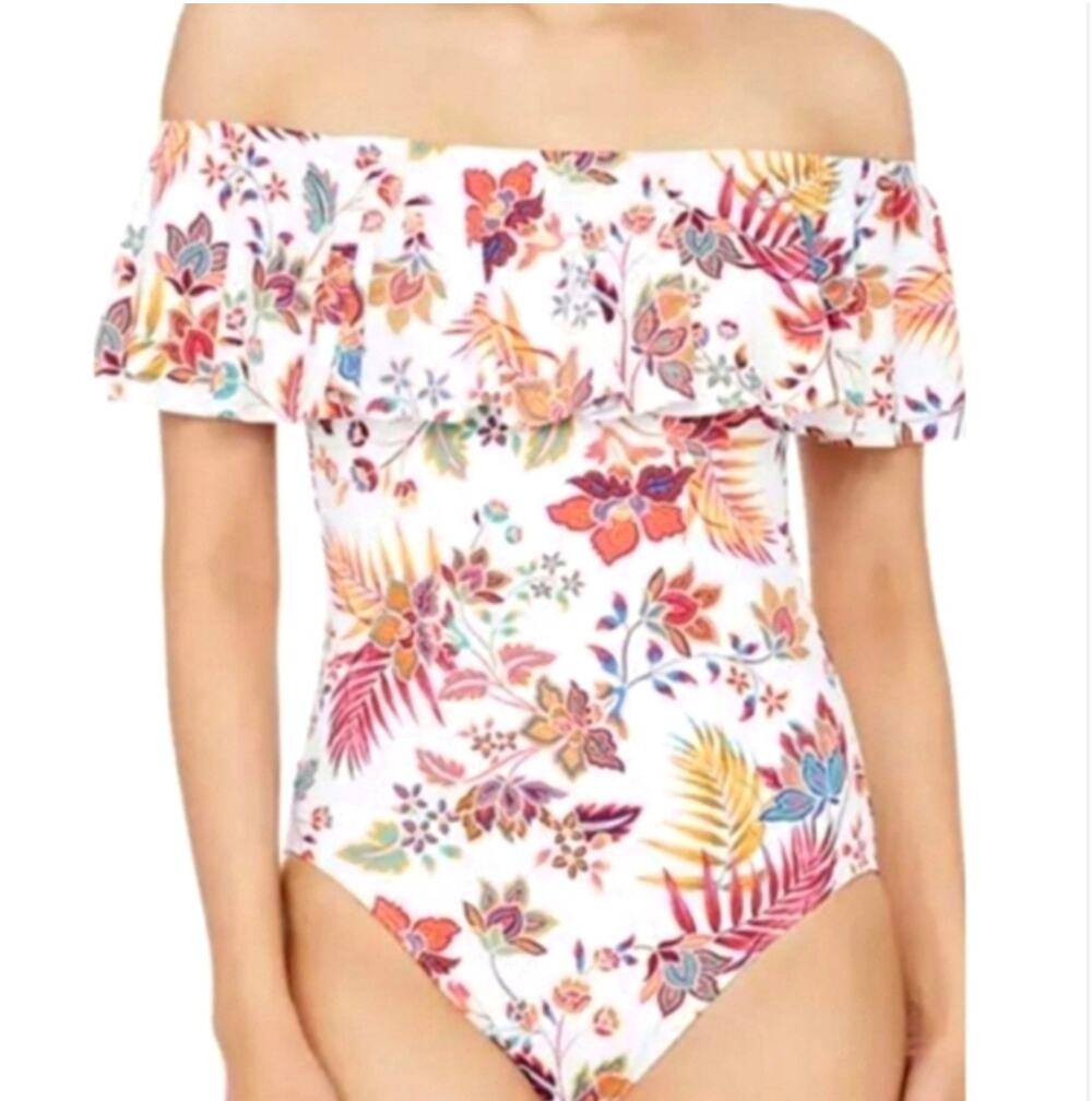 Lauren Ralph Lauren Off the shoulder One Piece Swimsuit NWT size 8
